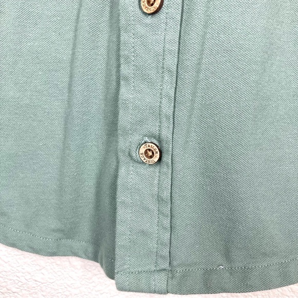 Tailor Vintage Mens Button Down Shirt Long Sleeves Light Green Large Cotton - Picture 7 of 14